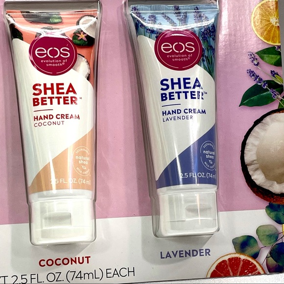 EOS Natural Shea Butter 24Hr Hydration Moisturizing Hand Creams 4PK 4 Fragrances - Picture 5 of 15